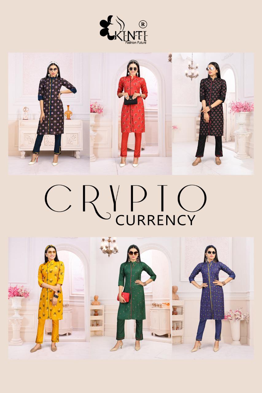 Kinti Crypto Currency 6 Casual Wear Printed Cotton Kurtis Collection

